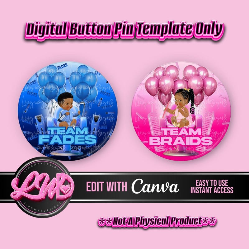 Gender Reveal Button - Etsy