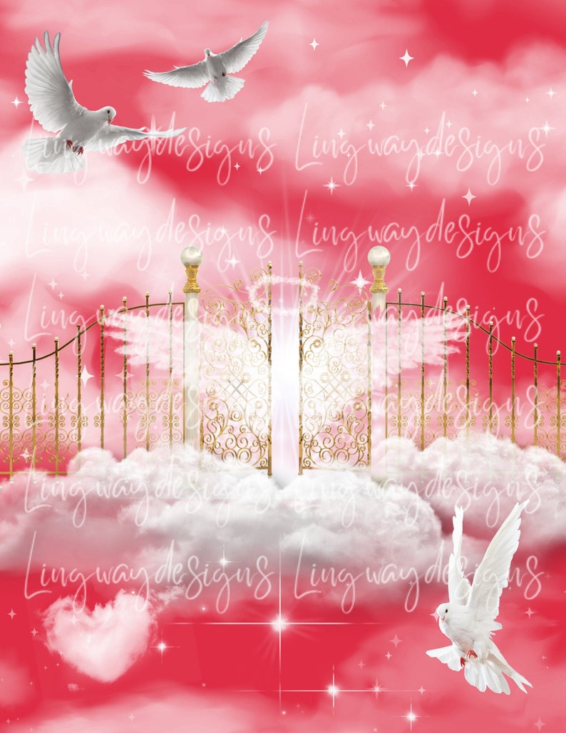 Red Heavens Gate in Loving Memory Forever in Our Hearts Angel - Etsy