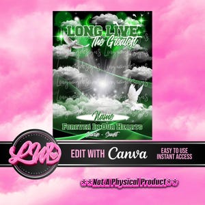 Green LLTG Heavens Forever In Our Hearts PNG add photo rest in peace template RIP Memorial