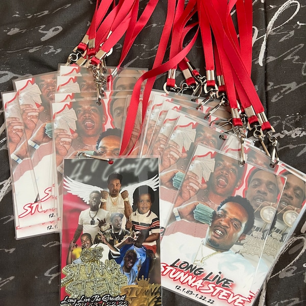 Custom rip lanyards with matching lanyards RIP LLTG 1 week turn around