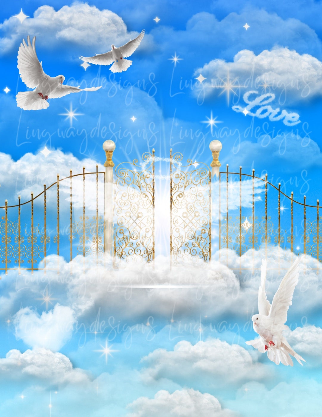 Memorial Background PNG Heaven Backdrop Design Rest in Peace 