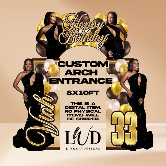 Custom Design Arch Entryway Birthday Grad Party Baby Shower Memorial Entrance Decor Digital Design Only
