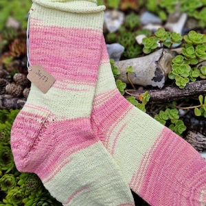 Hand-knitted cotton socks 36/37