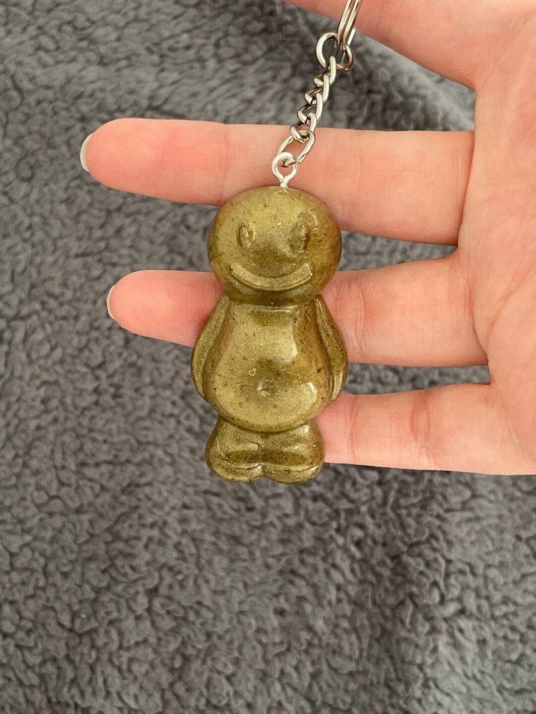 Jelly Baby Handmade Epoxy Resin Keyring, Large, Metallic Gold - Etsy