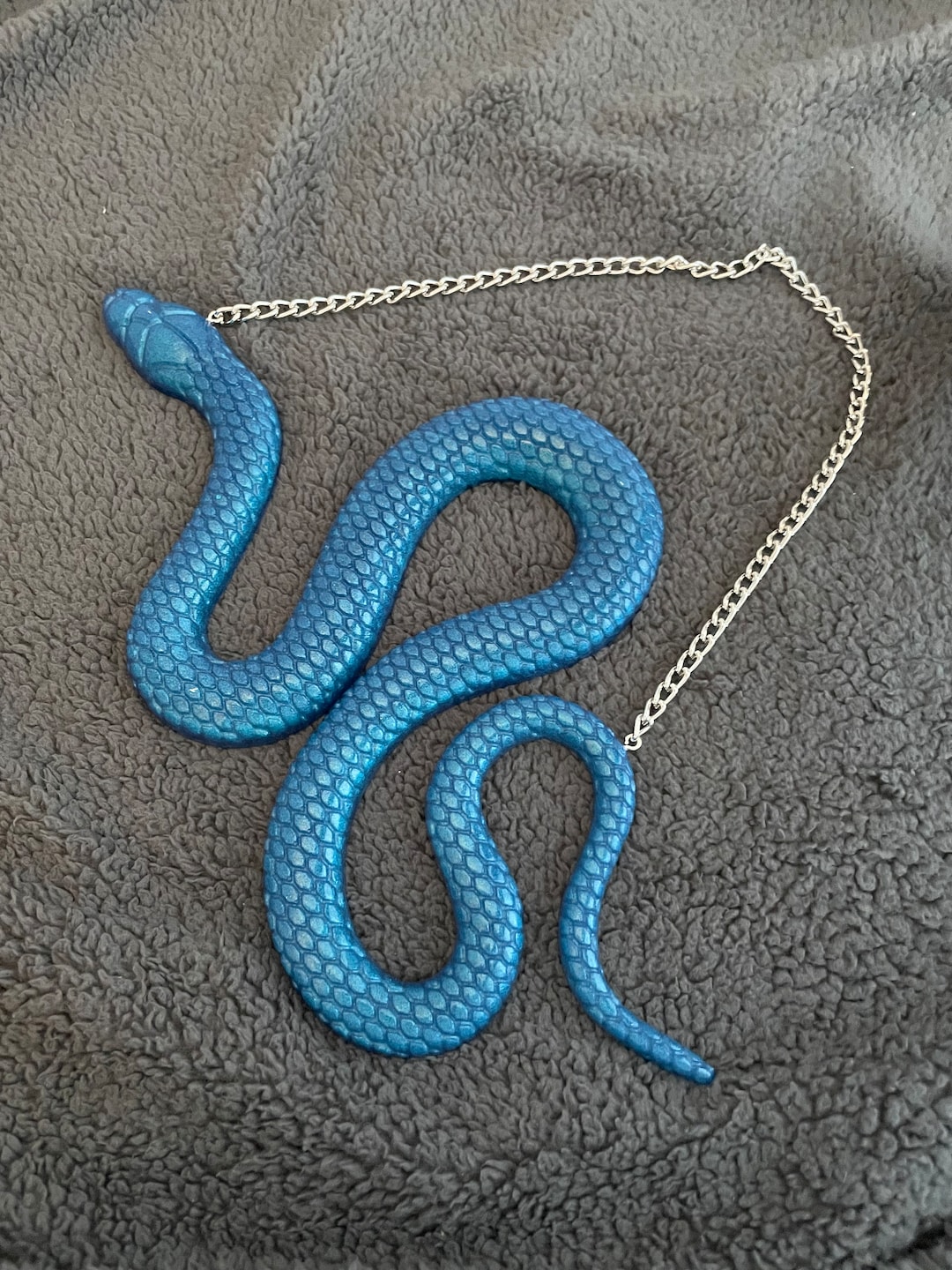 Snake Handmade Epoxy Resin Wall Hanging, Blue Shimmer - Etsy