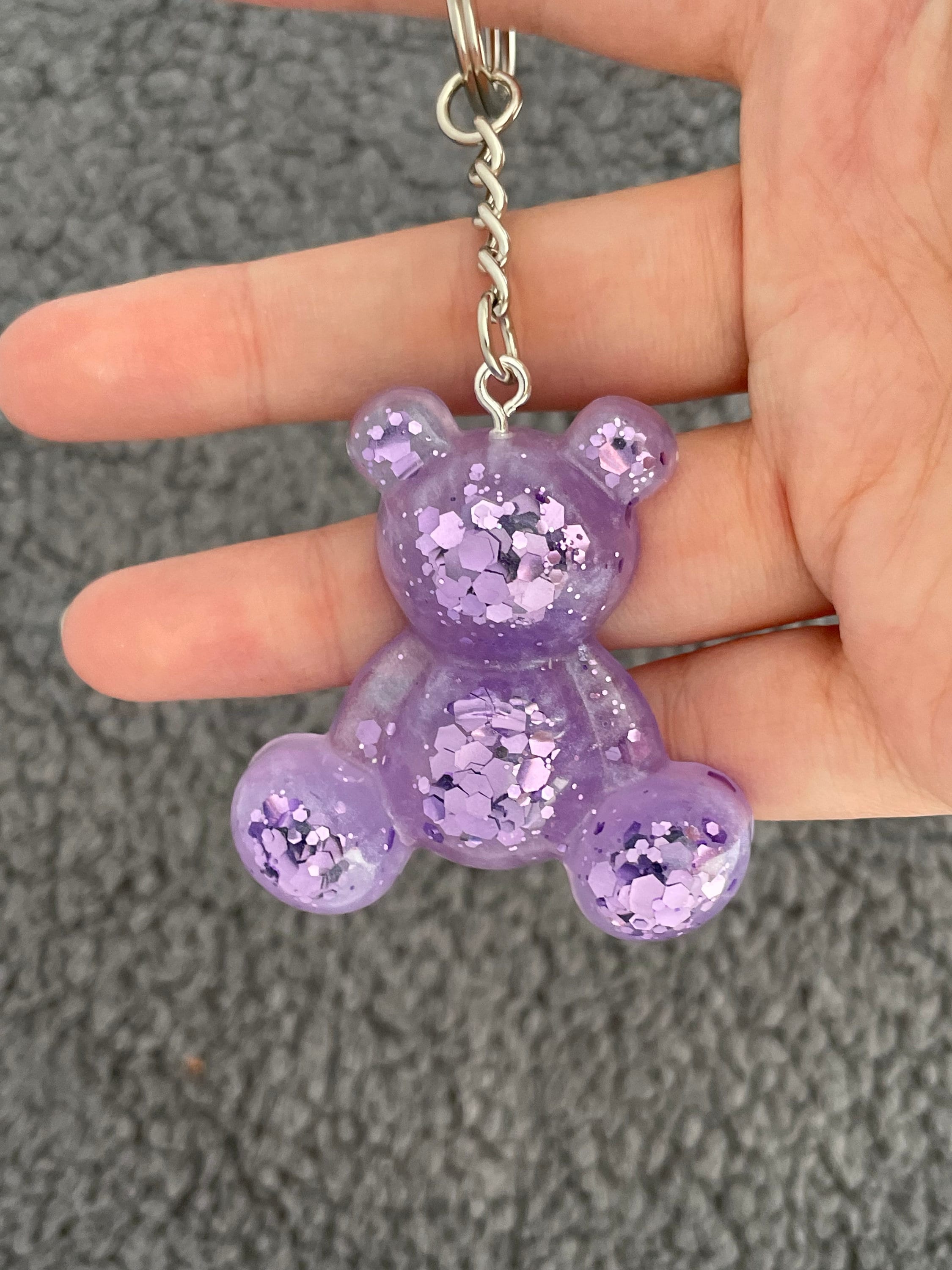 Porte clés ours  purple – Flowerlybijoux