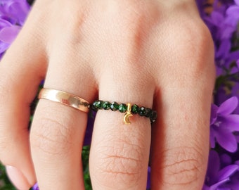 Anxiety Ring Meditation Fidget Spinner Ring Birthstone Sandstone Ring Gold Fidget Ring Women Worry Ring Stress Stacking Rings Thumb Ring