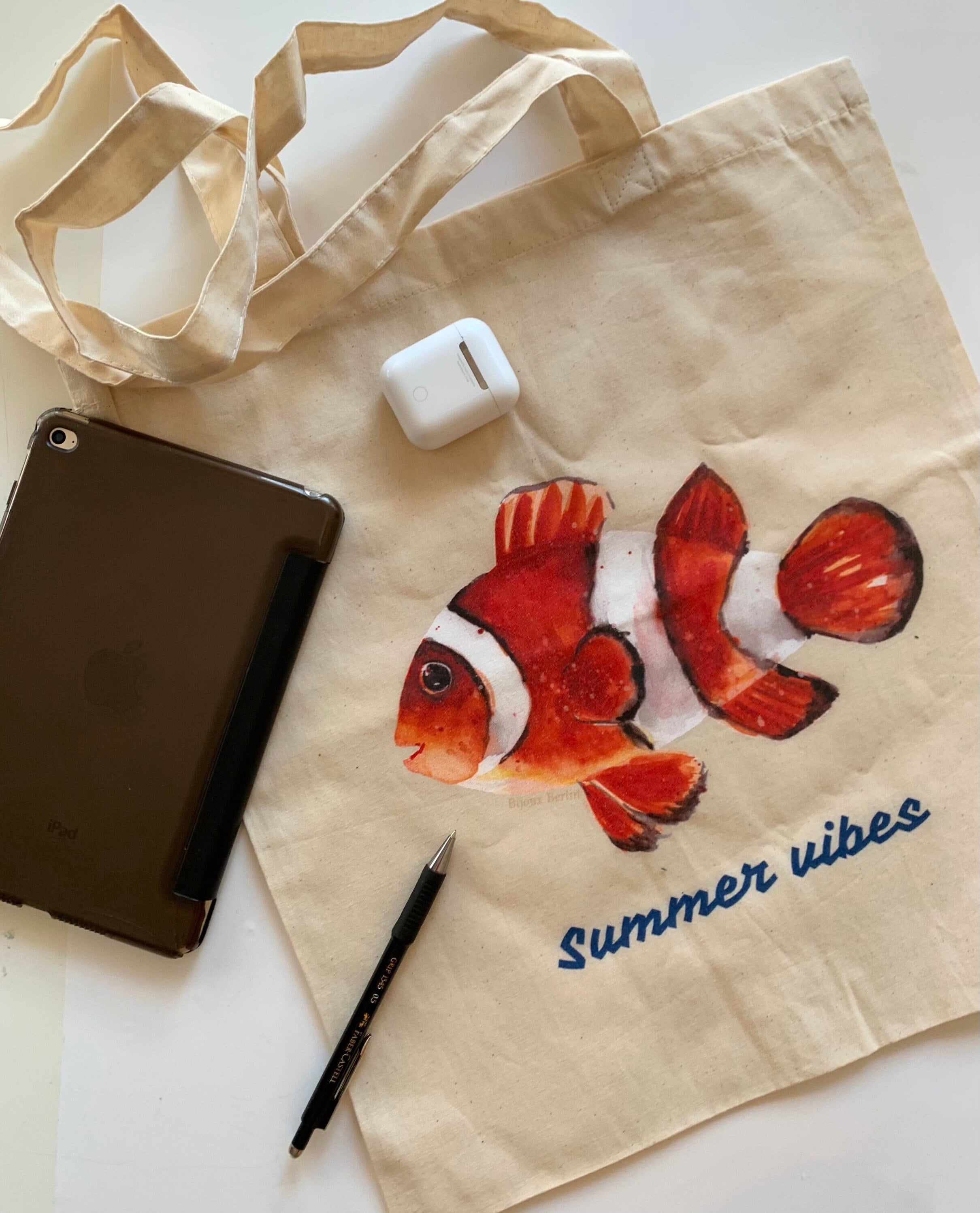 Buy Nemo Fish Tote Bag, Canvas Tote Bag, 100% Cotton, Aesthetic