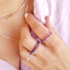 Anxiety Ring Meditation Fidget Spinner Ring Birthstone Gemstone Ring Gold Fidget Ring Women Worry Ring Stress Stacking Rings Thumb Ring Mood