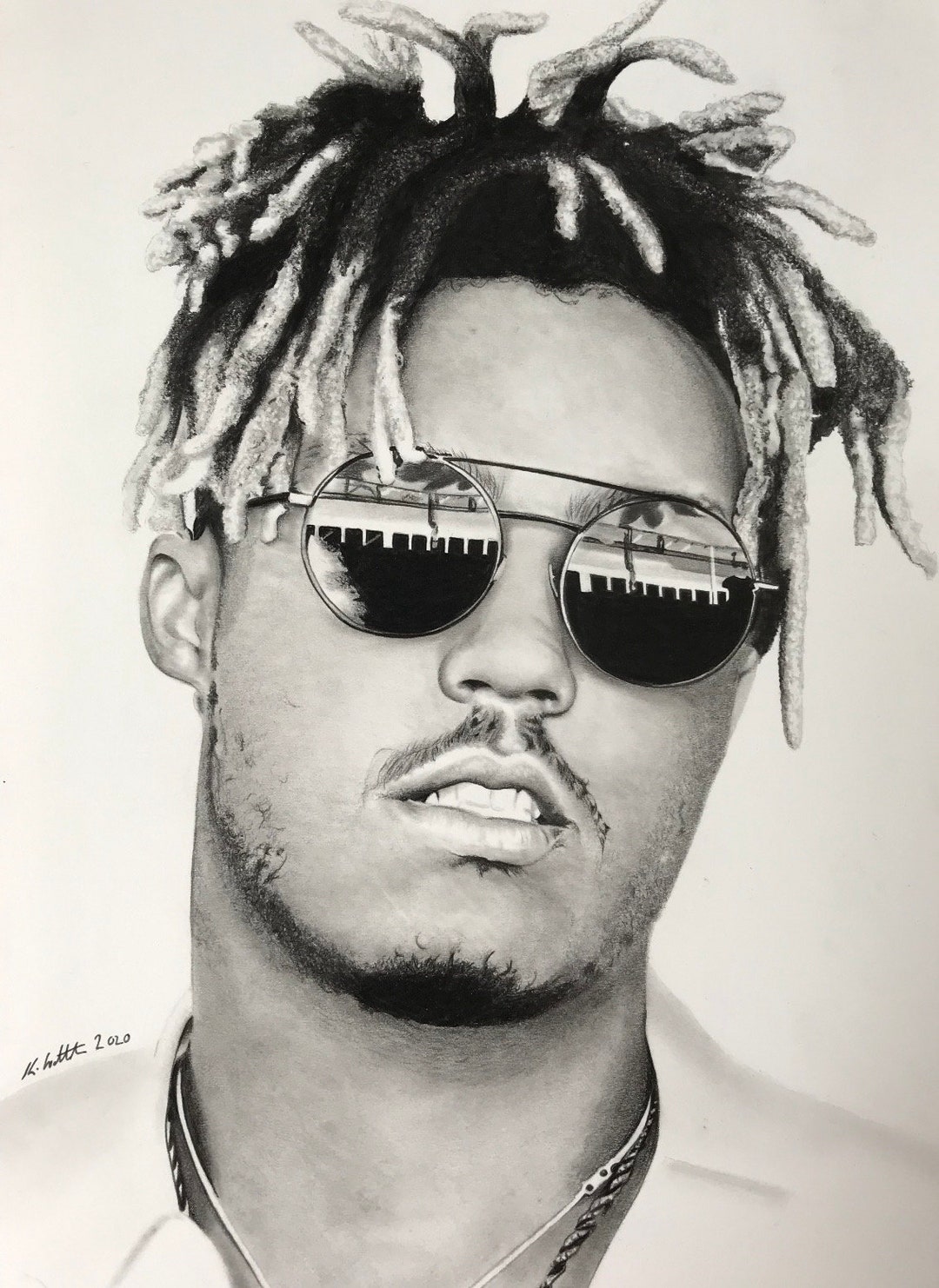 Juice Wrld Hand Drawn Portrait Prints - Etsy