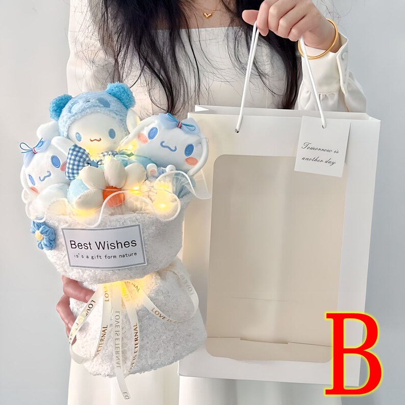 Handmade Plush Toy Bouquet,stuffed Animals Bouquet,cartoon Anime Plush