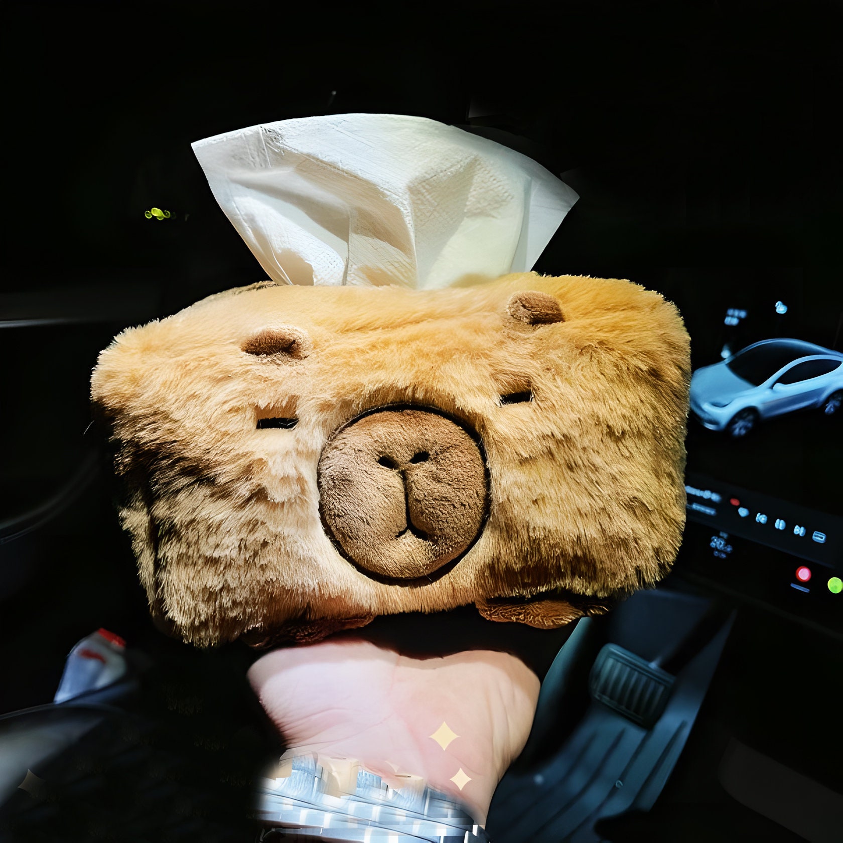 Chien Peluche Tissue Box Holder pour voiture Supports de mouchoirs