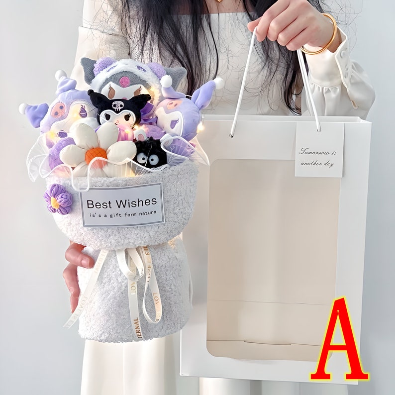 Handmade Plush Toy Bouquet,stuffed Animals Bouquet,cartoon Anime Plush