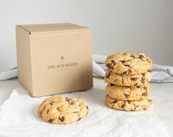 Chocolate Chip Cookies - Box mit 6 Cookies - belgische Schokolade - handgemacht und frisch gebacken - NY Style Cookie, Muttertag Geschenk