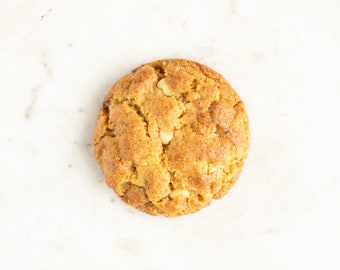 Orange Weiße Schokolade Cookie - Box mit 6 Cookies - mit hausgemachter weißer Schokolade - NY Style Cookie, Muttertag Geschenk, vegan