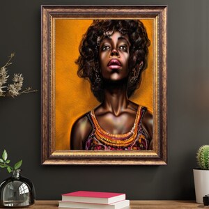 Black Woman Art, Black And White Wall Art , vintage Gallery Wall , African art , Printable wall art , extra large wall art