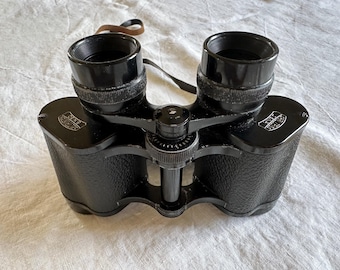 1930s Vintage Carl Zeiss Jena Deltrintem 8x30 WWII Binoculars - Good Condition with Original Leather Case