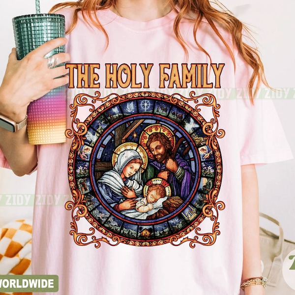 Catholic Prayer Shirt, The Holy Family Shirt, Jesus Shirt, Bible Verse Shirt, Christian Shirt, Catholic JMJ Shirt