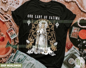 Our Lady Of Fatima Shirt, Virgin Mary Shirt, Catholic Shirt, Christian Shirt, The Lady Of Fatima Shirt