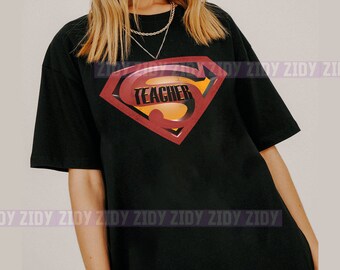 Super teacher shirt with cape Clearance