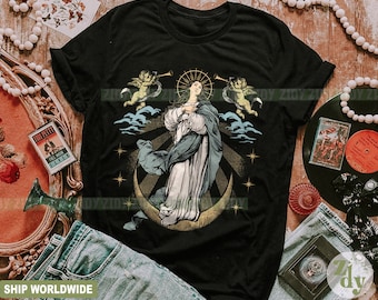 Blessed Mother The Immaculate Conception Shirt, Virgin Mary Shirt, Christian Shirt, Catholic Shirt, Lady Of Guadalupe Shirt, Gift for Her