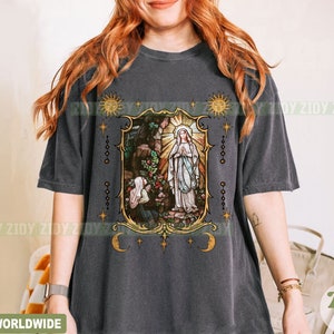 Lady Of Lourdes Shirt, Virgin Mary Shirt, Mother Mary Shirt, Our Lady Of Guadalupe Shirt image 4