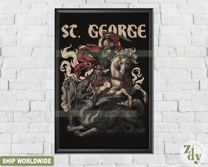 St. George Poster Saint Geogre Poster Saint George and the - Etsy