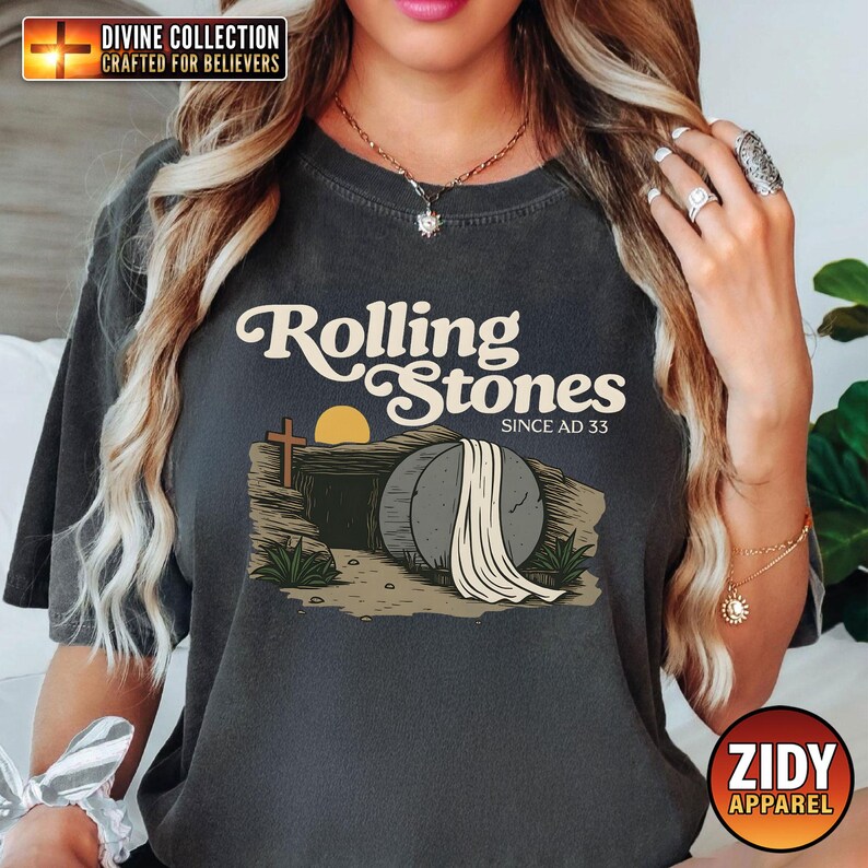 Rolling Stones Shirt, Catholic T-shirt, Catholic Women Shirt, Catholic Men Shirt, Traditional Catholic Shirt, Gift for Him, Gift for Her image 3