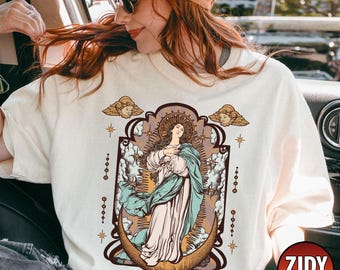 Virgin Mary Catholic Sweatshirt, The Immaculate Conception Shirt, Catholic Shirt, Virgin Mary Shirt, Catholic Women Shirt, Gift For Her