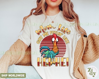 Mom Life Got Me Feelin' Like Hei Hei Shirt, Funny Mom Shirt, Moana Hei Hei Shirt, Mom Shirt, Mother's Day Gift Shirt, Momlife Hoodie