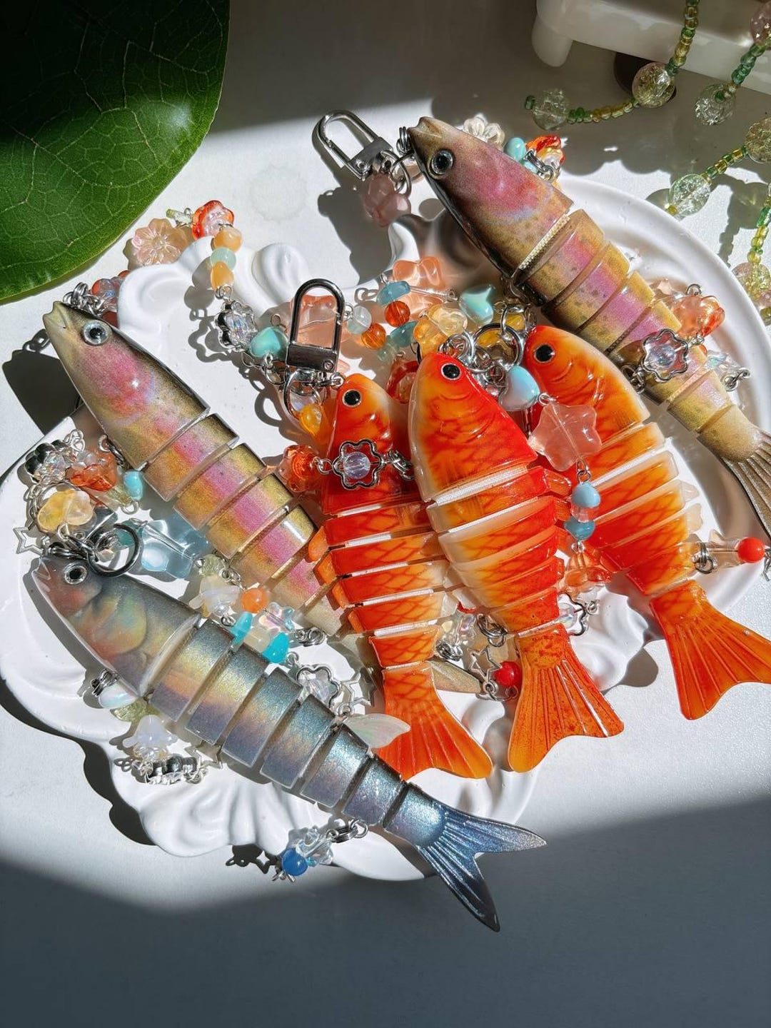 Handmade Fish Keychain, Cute Koi Fish Bag Charm, Aesthetic Sea Creature ...