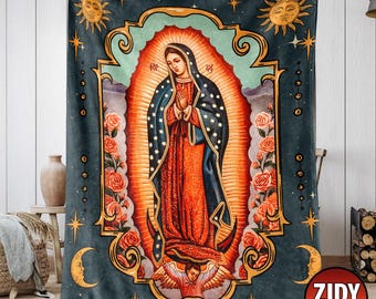 Virgin Mary Blanket, Mother Mary Blanket, Our Lady Of Guadalupe Blanket, Religious Blanket, Guadalupe Blanket, Christian Blanket