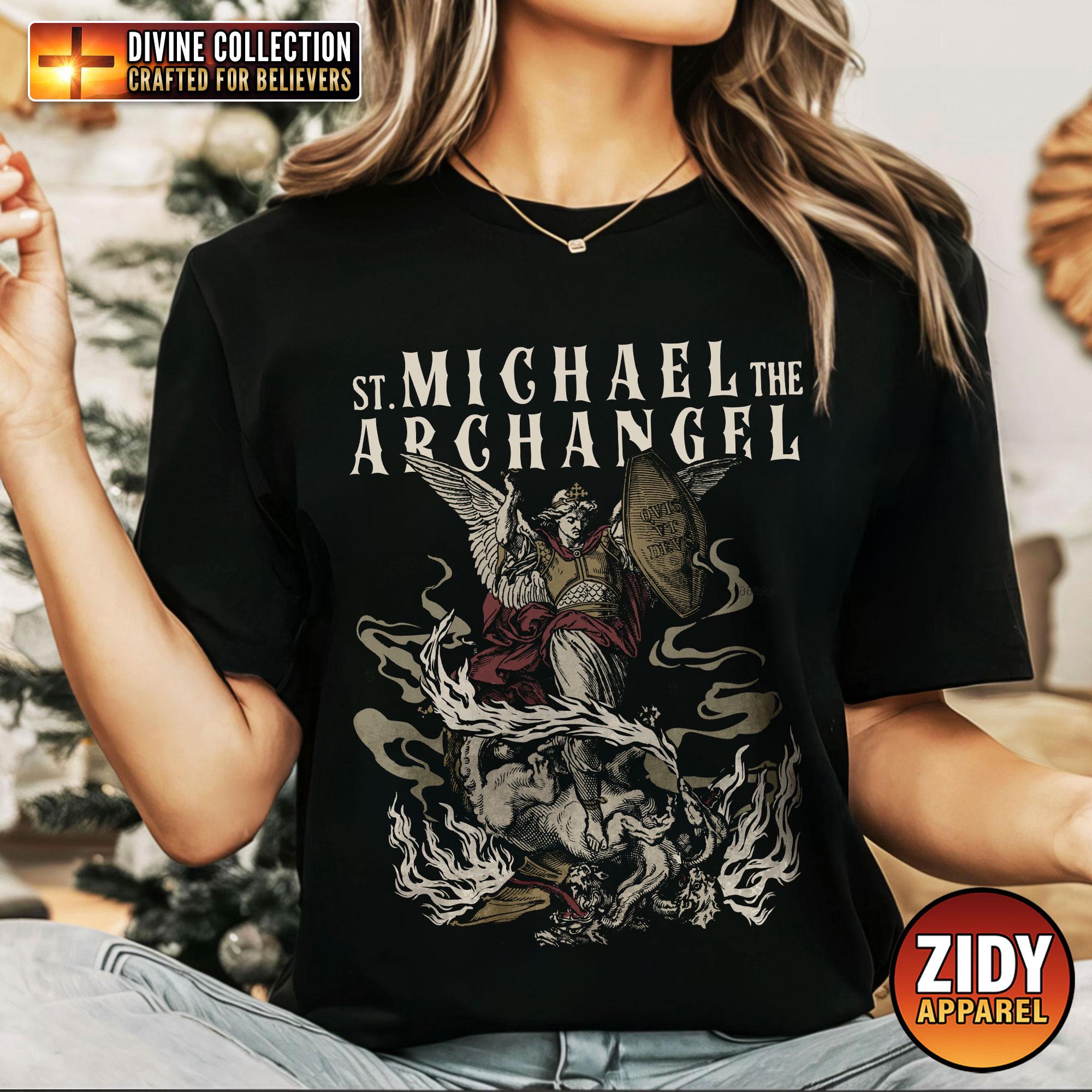 Saint Michael Vintage Shirt, St. Michael the Archangel Shirt 