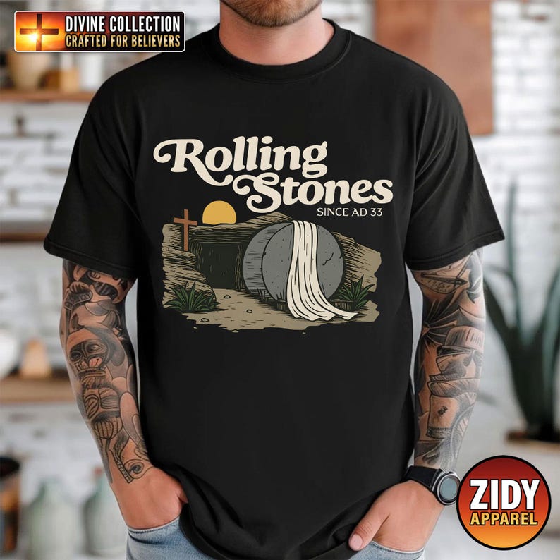 Rolling Stones Shirt, Catholic T-shirt, Catholic Women Shirt, Catholic Men Shirt, Traditional Catholic Shirt, Gift for Him, Gift for Her image 1