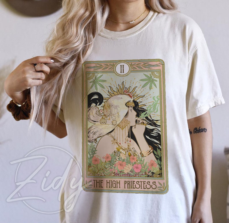 The High Priestess Tarot Card Shirt Tarot Card Shirt the - Etsy