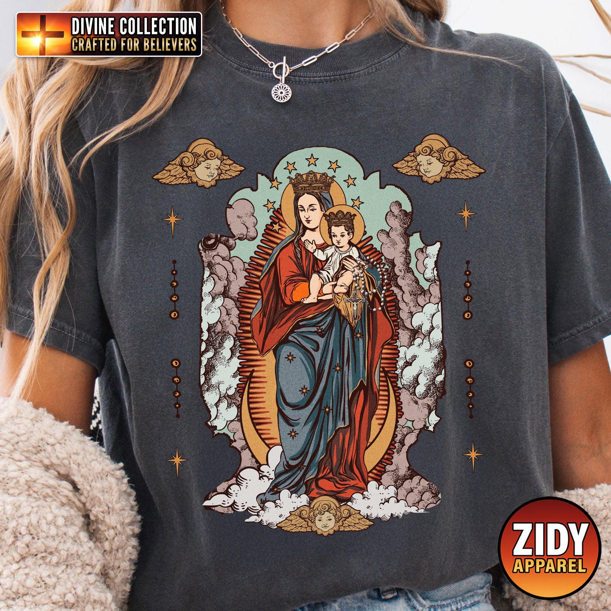 Our Lady of the Rosary Shirt, Virgin Mary Shirt, Mother Mary Shirt, Our ...