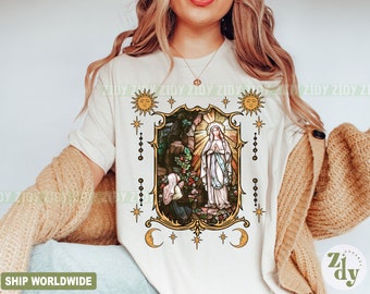 Lady Of Lourdes Shirt, Virgin Mary Shirt, Mother Mary Shirt, Our Lady Of Guadalupe Shirt
