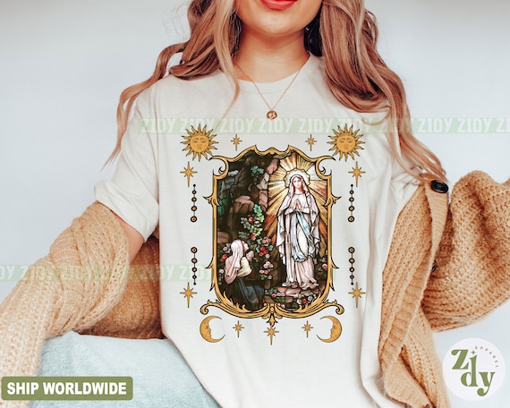 Lady Of Lourdes Shirt, Virgin Mary Shirt, Mother Mary Shirt, Our Lady Of Guadalupe Shirt