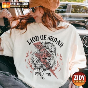 Lion Of Judah Shirt, Christian Shirt, Christian Apparel Shirt, Bible Verse Shirt, Christian Gift Shirt, Religious Shirt 画像 1