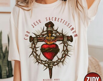 Cor Jesu Sacratissimum Shirt, Catholic Shirt, Sacred Heart Of Jesus Shirt, Sacred Heart Catholic Shirt, Christian Shirt