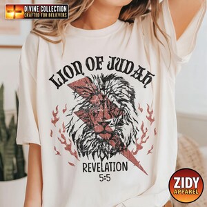 Lion Of Judah Shirt, Christian Shirt, Christian Apparel Shirt, Bible Verse Shirt, Christian Gift Shirt, Religious Shirt 画像 2