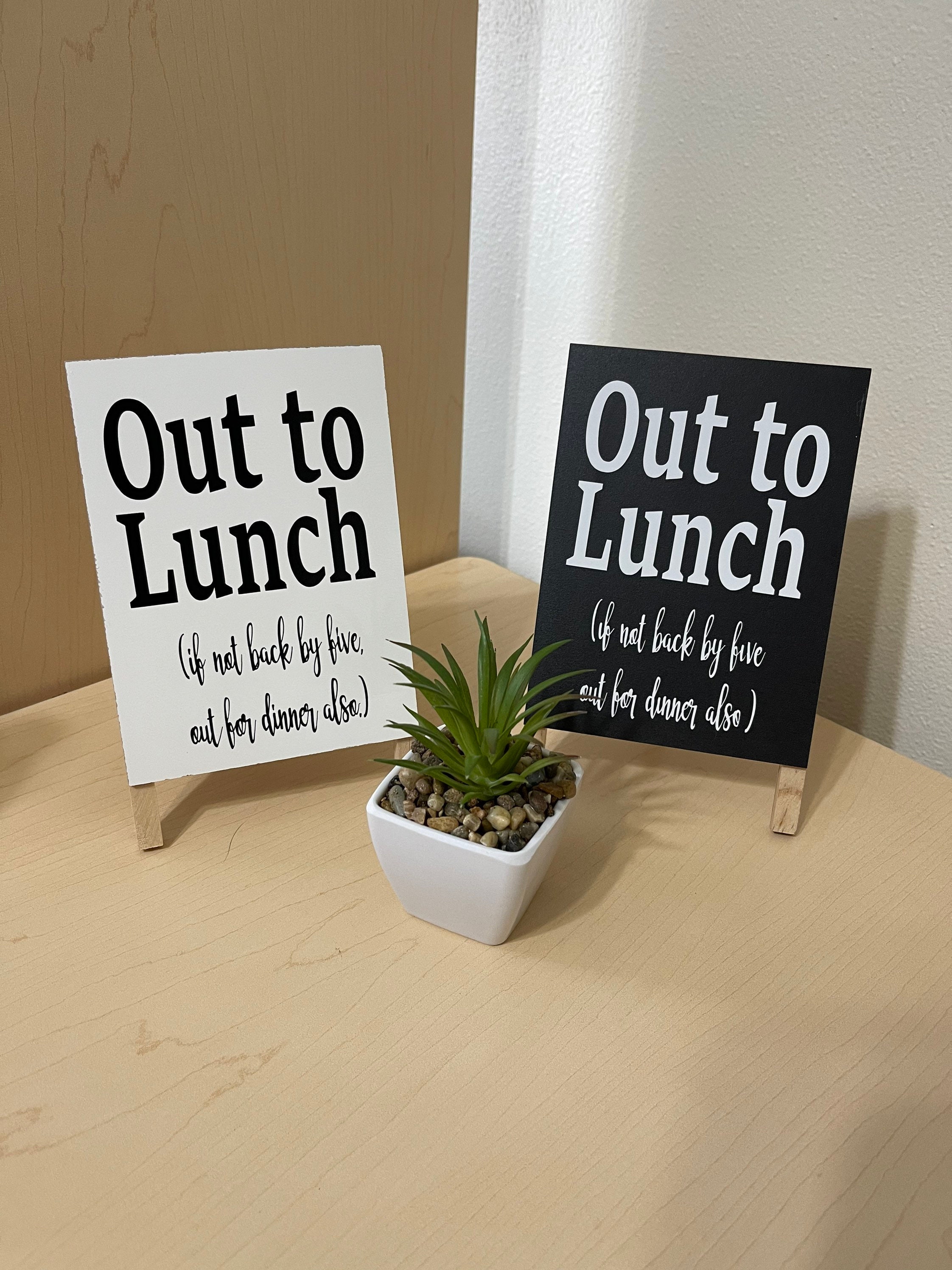 Out to Lunch Sign Etsy