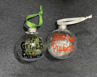 Christmas ornaments- Grinch / Santa