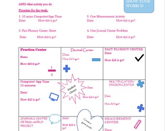 Kaytastic Learning™ Math Center Program - Bundle- With Math Menus - Printable