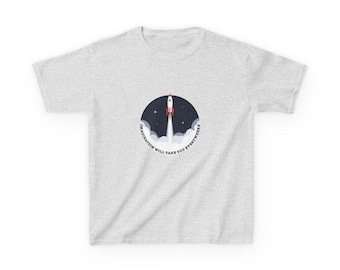 Retro Rocket Launch Kids T-Shirt | Space Shuttle, Night Sky, Stars