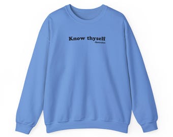 Know Thyself Socrates Quote Teacher Sweater- Homeschool MomSweater