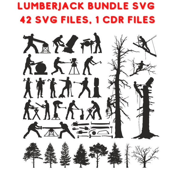 Lumberjack svg, Axe svg, Woodcutter svg, Woodsman, Saw Blade svg, Chainsaw Lumberjack Clipart Woodworking logo design, SVG PNG DXF,