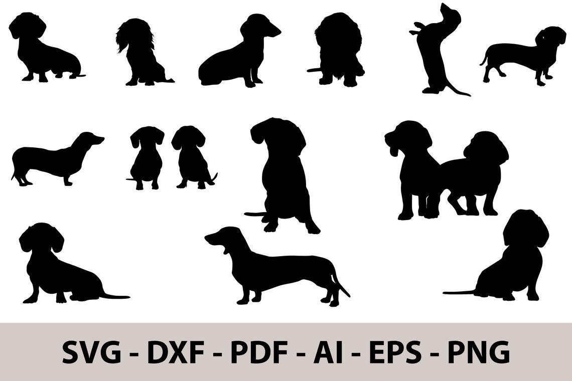 Dog SVG Bundle Sausage Dogs SVG Dog Clipart Dog Cut File Etsy