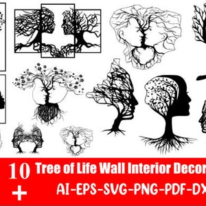 60 Tree of Life Template Bundle Laser Cut Vector SVG DXF Files for CNC Laser Cutting Engraving Printing
