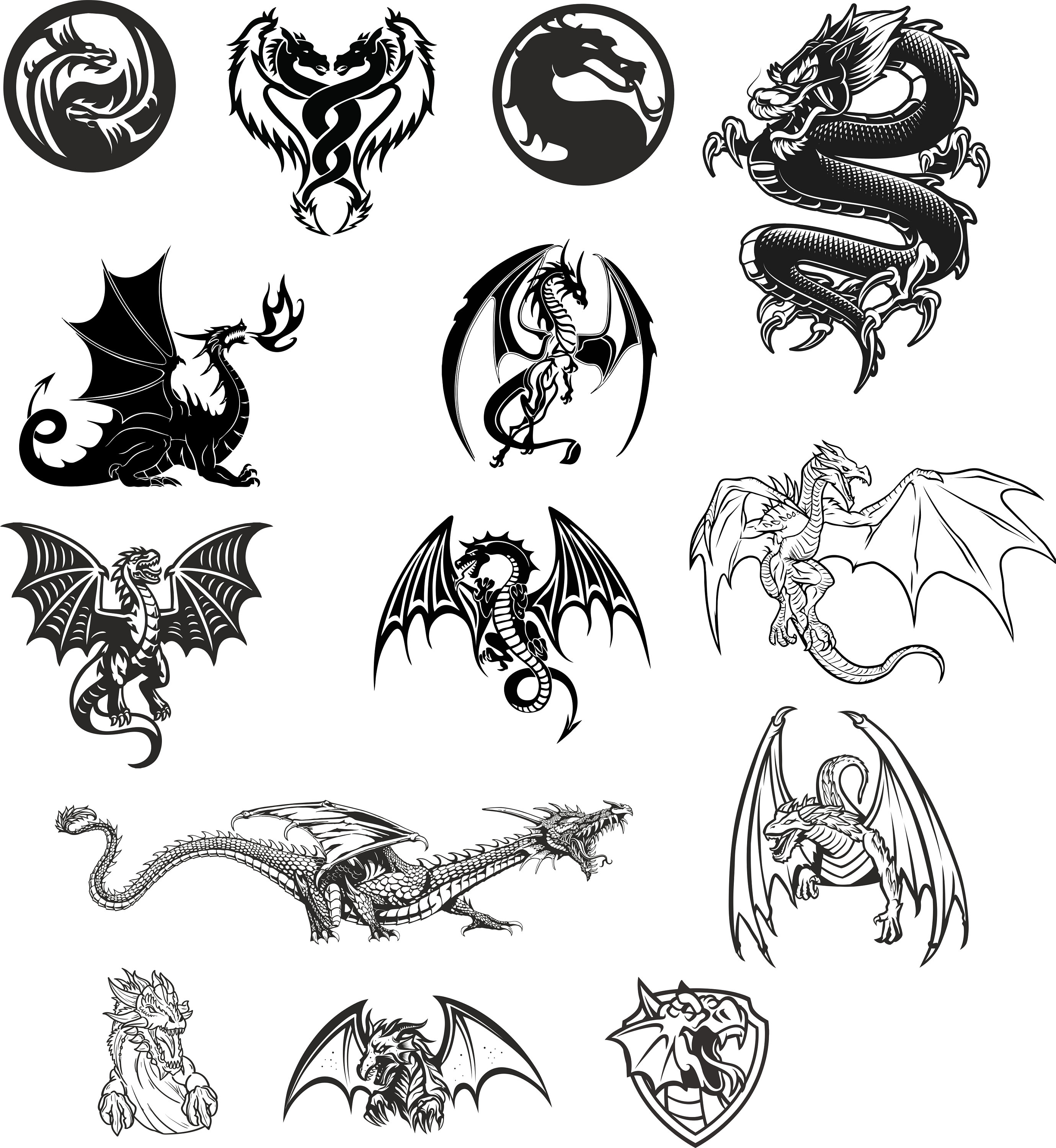 Dragon Svg Bundle, Dragon Cut File, Dragon Svg, Dragons Head, Dragon ...